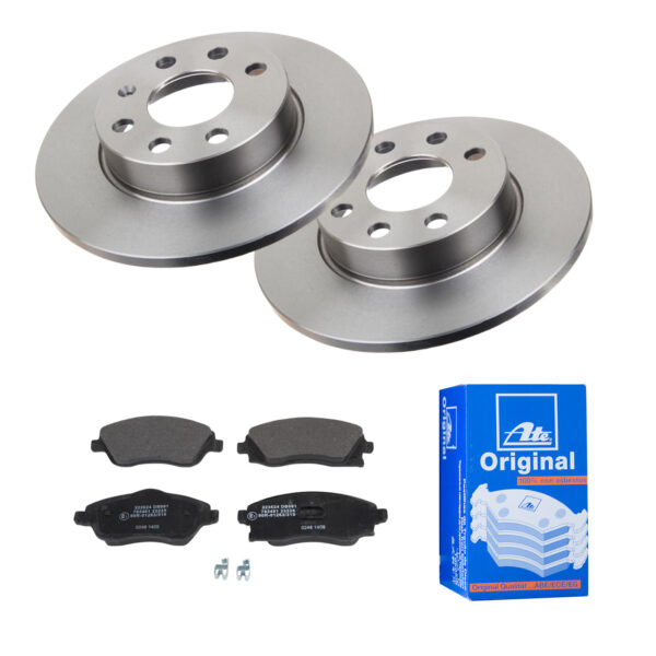 ATE Bremsesæt, skivebremser 142022587 foraksel fuld 240mm 11mm for OPEL VAUXHALL