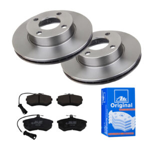 ATE Bremsesæt, skivebremser 142022596 foraksel ventileret 256mm 22mm for VAG