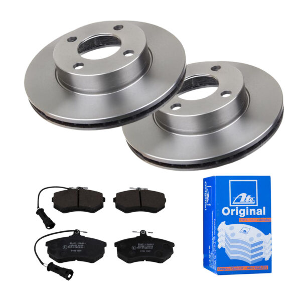 ATE Bremsesæt, skivebremser 142022596 foraksel ventileret 256mm 22mm for VAG