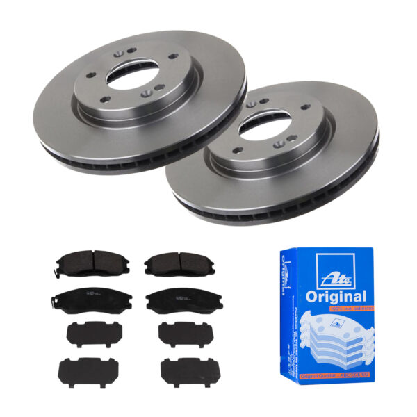 ATE Bremsesæt, skivebremser 142022669 foraksel ventileret 276mm 26mm for KIA HYUNDAI SSANGYONG