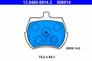 ATE Bremsesæt, skivebremser 142041866 foraksel fuld 213mm 9mm for ROVER