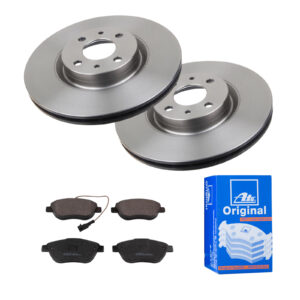 ATE Bremsesæt, skivebremser 142042237 foraksel ventileret 284mm 22mm for PEUGEOT CITROËN VAUXHALL FIAT OPEL