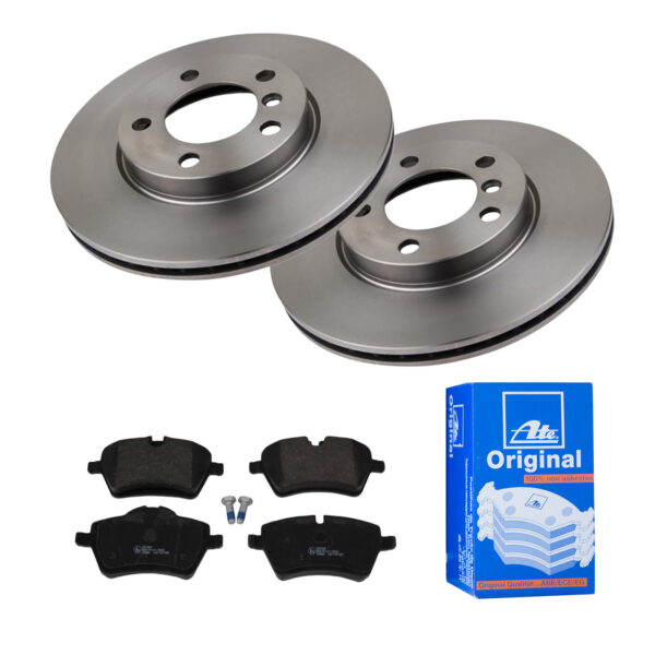 ATE Bremsesæt, skivebremser 142042302 foraksel ventileret 294mm 22mm for MINI