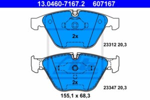 ATE Bremsesæt, skivebremser 142042939 foraksel ventileret 310mm 24mm for BMW