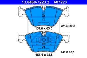 ATE Bremsesæt, skivebremser 142042947 foraksel ventileret 330mm 24mm for BMW