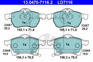 ATE Bremsesæt, skivebremser 142042992 foraksel ventileret 280mm 24mm for OPEL VAUXHALL CHEVROLET