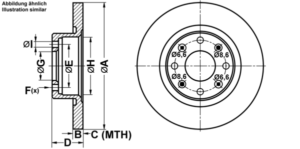 ATE Bremsesæt, skivebremser ijf1416252 foraksel fuld 266mm 10mm for PEUGEOT CITROËN