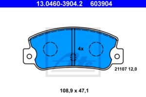 ATE Bremsesæt, skivebremser ijf141e9u9 bagaksel fuld 251mm 10mm for FIAT