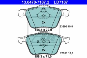 ATE Bremsesæt, skivebremser ijzjsg6jf6 foraksel ventileret 316mm 28mm for VOLVO