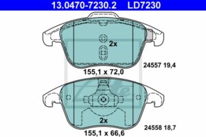 ATE Bremsesæt, skivebremser ijzjsgjcg3 foraksel udvendig ventileret 302mm 26mm for CITROËN PEUGEOT