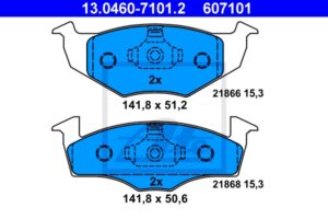 ATE Bremsesæt, skivebremser ijzjsgji47 foraksel ventileret 256mm 20mm for SKODA VAG SEAT