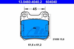 ATE Bremsesæt, skivebremser ijzjsgk7n6 bagaksel fuld 286mm 10mm for OPEL VAUXHALL SAAB