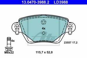 ATE Bremsesæt, skivebremser ijzjsgkob6 bagaksel fuld 280mm 12mm for FORD JAGUAR RENAULT