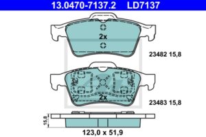 ATE Bremsesæt, skivebremser ijzjsgl158 bagaksel fuld 300mm 11mm for NISSAN RENAULT