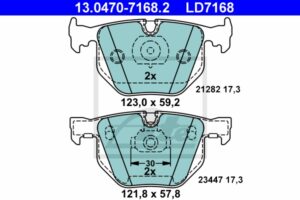ATE Bremsesæt, skivebremser ijzjsgl7n2 bagaksel ventileret 324mm 20mm for BMW