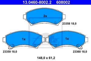 ATE Bremsesæt, skivebremser sg000008aj foraksel ventileret 278mm 32mm for VAUXHALL OPEL CHEVROLET