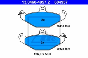 ATE Bremsesæt, skivebremser sg00000d0t bagaksel fuld 262mm 10mm for RENAULT