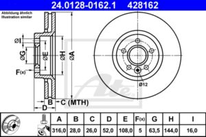 ATE Bremsesæt, skivebremser sg00000d3q bagaksel fuld 302mm 11mm for FORD VOLVO LAND ROVER