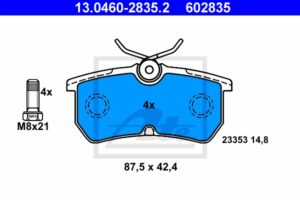 ATE Bremsesæt, skivebremser sg00000dbm bagaksel fuld 253mm 22mm for FORD MAZDA