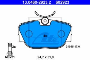 ATE Bremsesæt, skivebremser sg00000dck bagaksel fuld 262mm 9mm for MERCEDES-BENZ