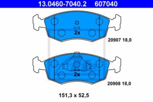 ATE Bremsesæt, skivebremser sg00000ddw foraksel fuld 253mm 24mm for FORD