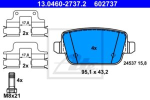 ATE Bremsesæt, skivebremser sg00000df3 bagaksel fuld 302mm 12mm for FORD VOLVO LAND ROVER