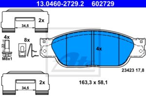 ATE Bremsesæt, skivebremser sg00000dhx bagaksel ventileret 300mm 20mm for JAGUAR