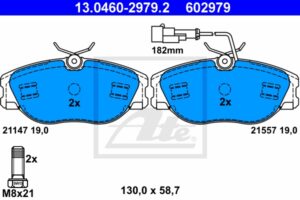 ATE Bremsesæt, skivebremser sg00000dit bagaksel fuld 240mm 22mm for FORD FIAT