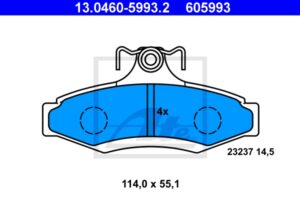 ATE Bremsesæt, skivebremser sg00000dvn bagaksel fuld 258mm 10mm for DAEWOO CHEVROLET