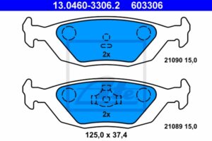 ATE Bremsesæt, skivebremser sg00000e24 bagaksel fuld 228mm 12mm for VOLVO SAAB