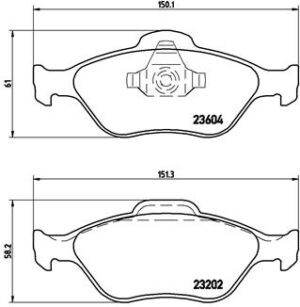 BREMBO Bremsesæt, skivebremser 142054075 foraksel fuld 240mm 12mm for FORD MAZDA