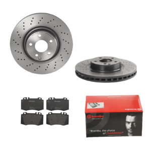 BREMBO Bremsesæt, skivebremser 142054286 foraksel perforeret/ventileret 330mm 32mm for MERCEDES-BENZ