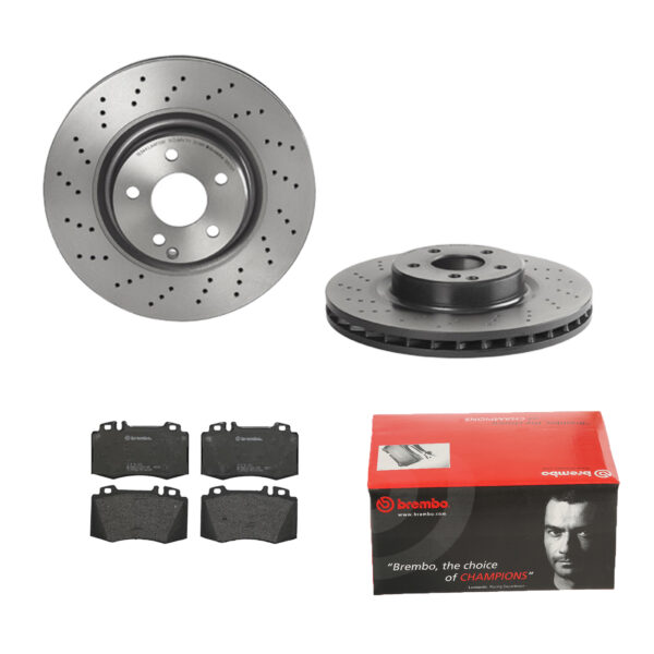 BREMBO Bremsesæt, skivebremser 142054286 foraksel perforeret/ventileret 330mm 32mm for MERCEDES-BENZ