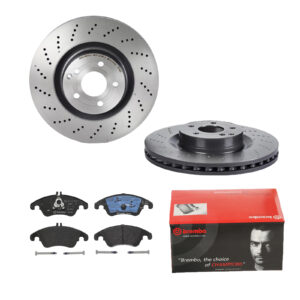 BREMBO Bremsesæt, skivebremser 142054423 foraksel perforeret/ventileret 344mm 32mm for MERCEDES-BENZ