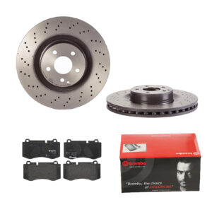 BREMBO Bremsesæt, skivebremser 142055137 foraksel perforeret/ventileret 350mm 32mm for MERCEDES-BENZ