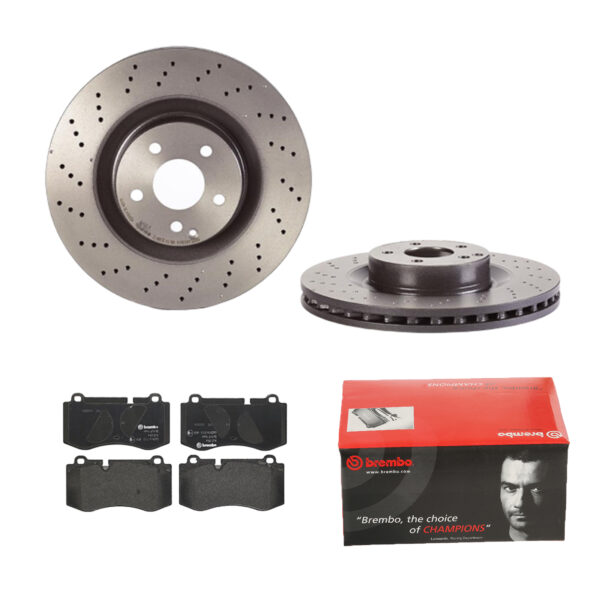 BREMBO Bremsesæt, skivebremser 142055137 foraksel perforeret/ventileret 350mm 32mm for MERCEDES-BENZ