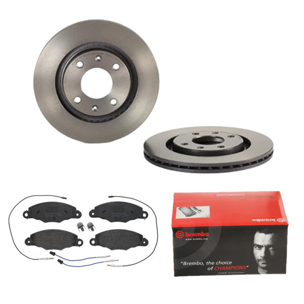 BREMBO Bremsesæt, skivebremser 142057193 foraksel indvendig ventileret 266mm 20mm for CITROËN PEUGEOT