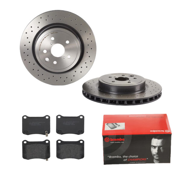 BREMBO Bremsesæt, skivebremser 142057589 bagaksel perforeret/ventileret 345mm 28mm for LEXUS