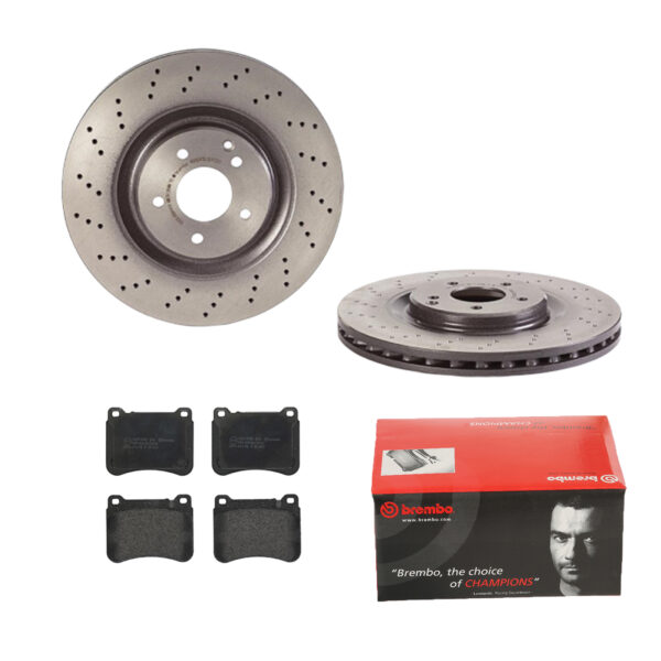 BREMBO Bremsesæt, skivebremser ijdtidfhj2 foraksel perforeret/ventileret 345mm 30mm for MERCEDES-BENZ