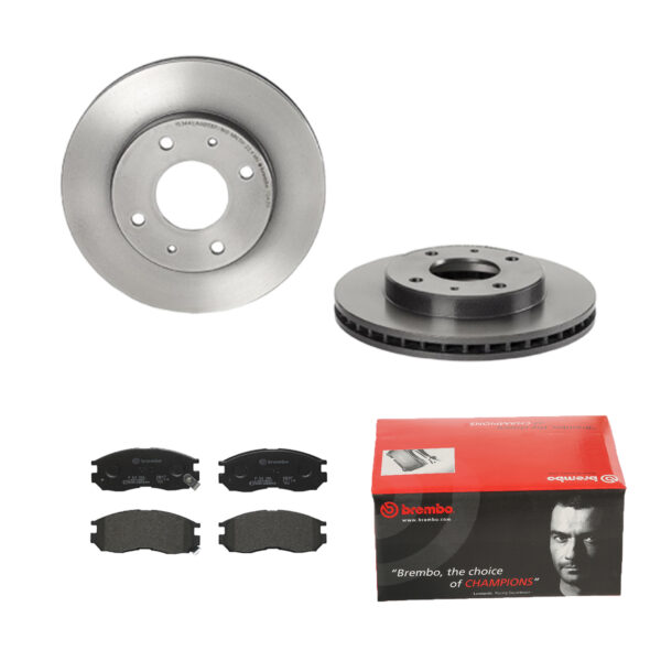 BREMBO Bremsesæt, skivebremser ijdtidfrd6 foraksel indvendig ventileret 256mm 24mm for MITSUBISHI HYUNDAI NISSAN PROTON CHRYSLER