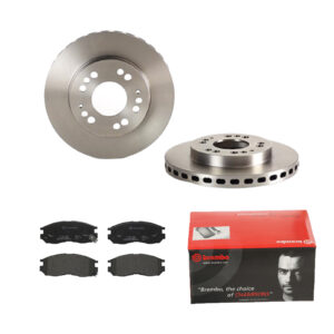 BREMBO Bremsesæt, skivebremser ijdtidfsv0 foraksel indvendig ventileret 256mm 24mm for MITSUBISHI NISSAN PROTON CHRYSLER HYUNDAI