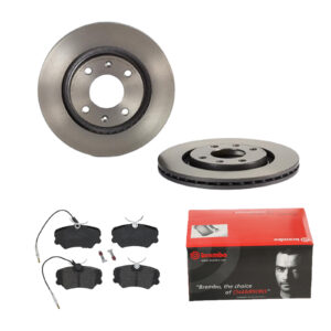 BREMBO Bremsesæt, skivebremser ijdtidg8p0 foraksel indvendig ventileret 266mm 20mm for CITROËN PEUGEOT