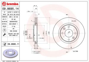 BREMBO Bremsesæt, skivebremser ijg5y0ue19 foraksel indvendig ventileret 266mm 22mm for PEUGEOT CITROËN DS OPEL FENGSHEN CITROËN (DF-PSA)