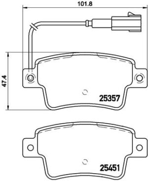 BREMBO Bremsesæt, skivebremser ijzjsg5lu7 bagaksel perforeret 264mm 10mm for ABARTH FIAT