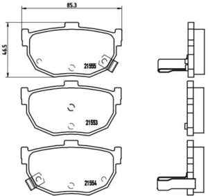 BREMBO Bremsesæt, skivebremser ijzjsg5qi5 bagaksel fuld 258mm 10mm for NISSAN HYUNDAI MAZDA KIA (DYK) SUZUKI DAEWOO KIA