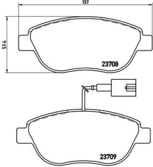 BREMBO Bremsesæt, skivebremser ijzjsg65r4 foraksel perforeret/ventileret 284mm 22mm for OPEL ABARTH FIAT
