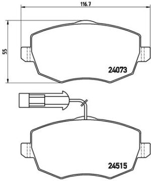BREMBO Bremsesæt, skivebremser ijzjsgflv8 foraksel fuld 257mm 12mm for FIAT LANCIA ALFA ROMEO