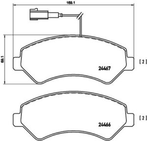 BREMBO Bremsesæt, skivebremser ijzjsgg754 foraksel indvendig ventileret 300mm 32mm for PEUGEOT CITROËN FIAT