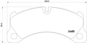 BREMBO Bremsesæt, skivebremser ijzjsggaz2 foraksel indvendig ventileret 350mm 34mm for PORSCHE VW AUDI