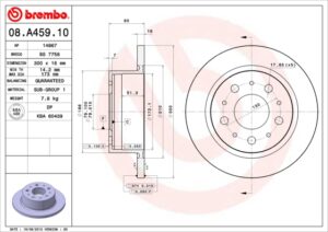 BREMBO Bremsesæt, skivebremser ik3ebyfkx7 bagaksel fuld 300mm 16mm for PEUGEOT CITROËN FIAT